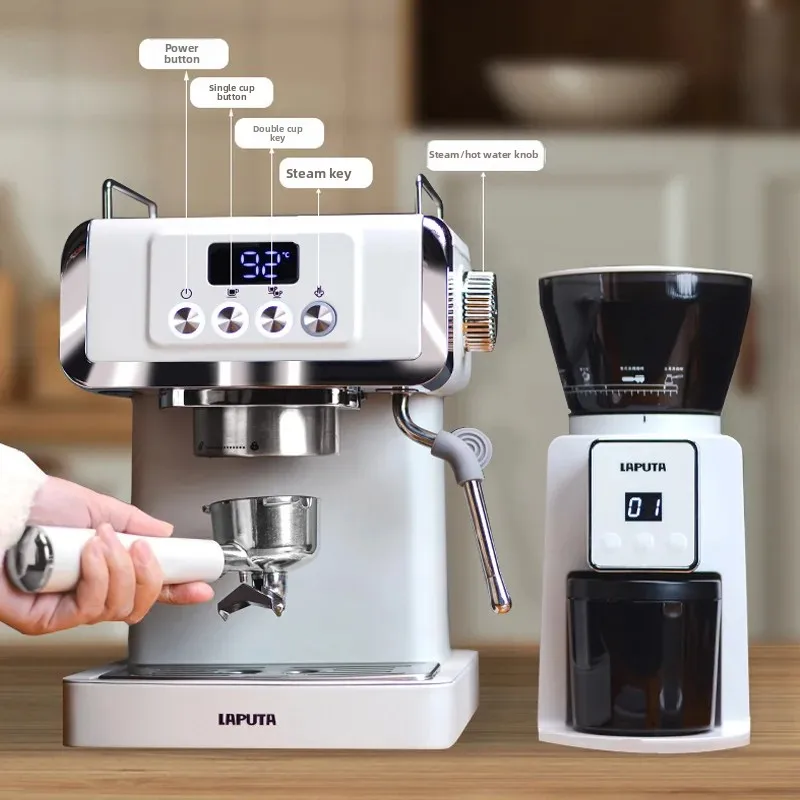Home Coffee Machine Bean Grinder Espresso Full Semi-automatic Small Milk Foam