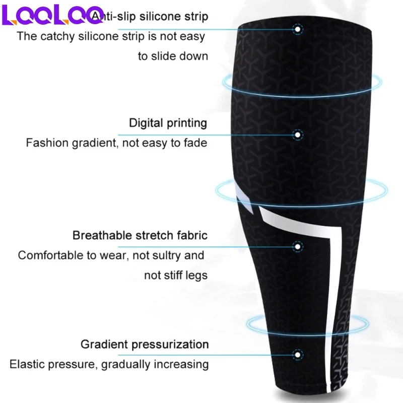 1Pcs Elastic Shin Guard Protector Calf Protector Sleeves for Running Football Cycling Leg Warmers Compression Breathable Sport