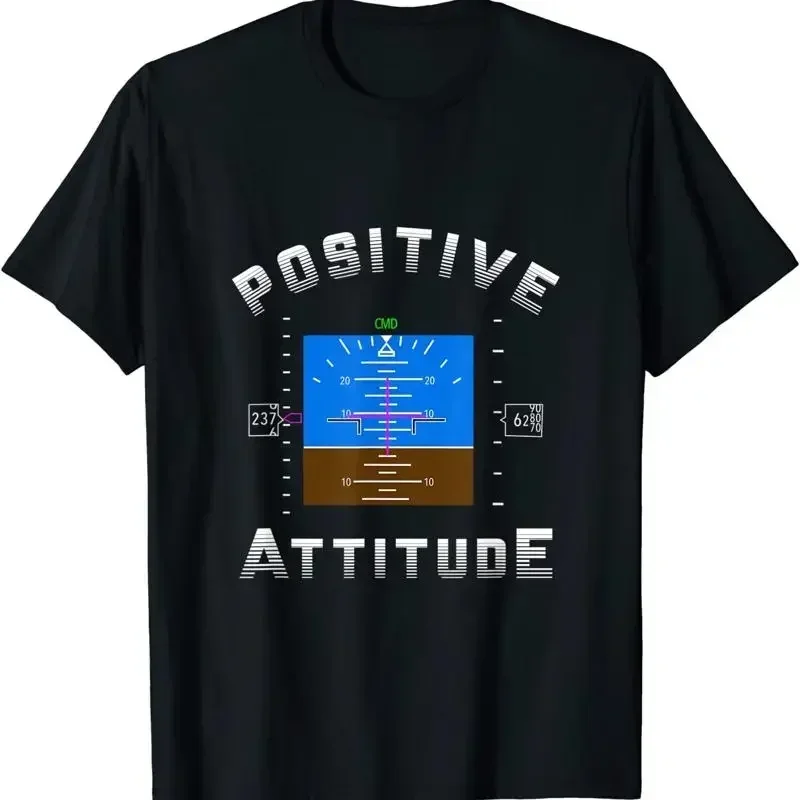 New Positive Attitude Aviation Pilot Primary Flight T Shirt Made In Usa