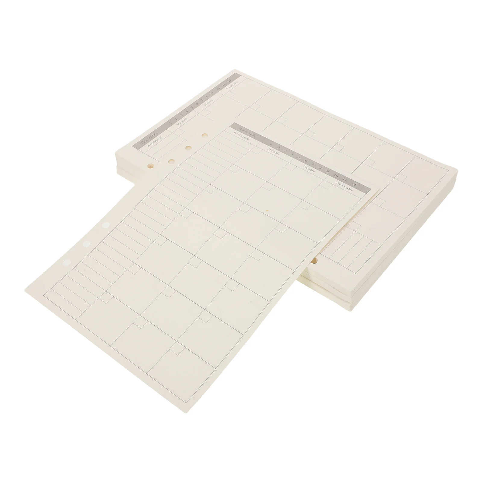 3 Books A5 6-Hole Planner Refills Daily Weekly Monthly Inserts Lined Loose Leaf Planner Binder Paper Loose Leaf A5 Inserts