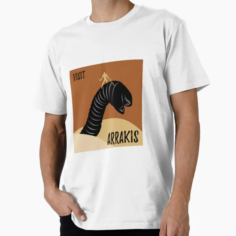 زيارة Arrakis Shai Hulud The Sandworm Dune 1103 خمر الخيال العلمي هدية تي شيرت كبير الحجم بلايز ريترو فيلم الجرافيك طباعة الملابس #2