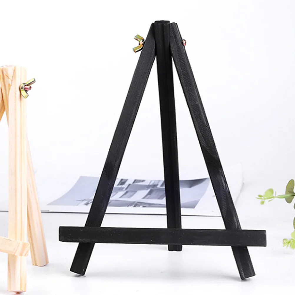 Product Mini Easel Mobile Phone Stand Holder Small Desktop Tabletop Black Wooden