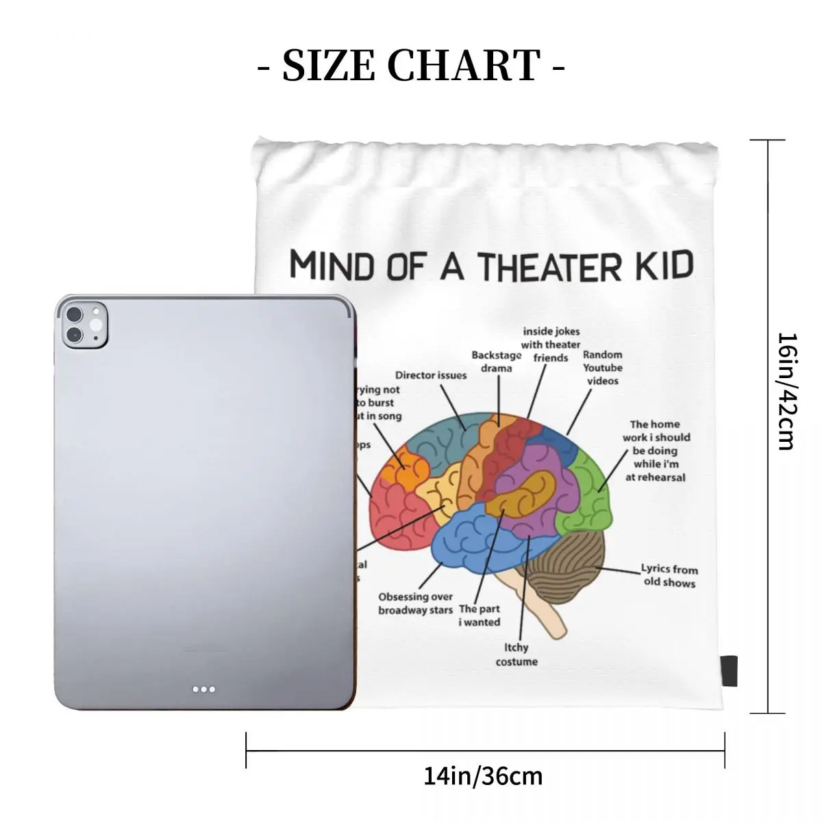 Mind Of A Theater Kid Backpacks Multi-function Portable Drawstring Bundle Pocket Sports Bag Book Bags For Travel Students