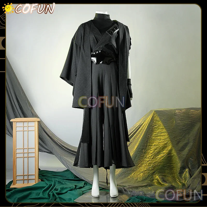 COFUN [Angepasst]-ONLINE-Magoroku Kanemoto Cosplay Kostüm Halloween Spiel Anzug Japanischen Kimono Frauen Männer Schwarz Outifts