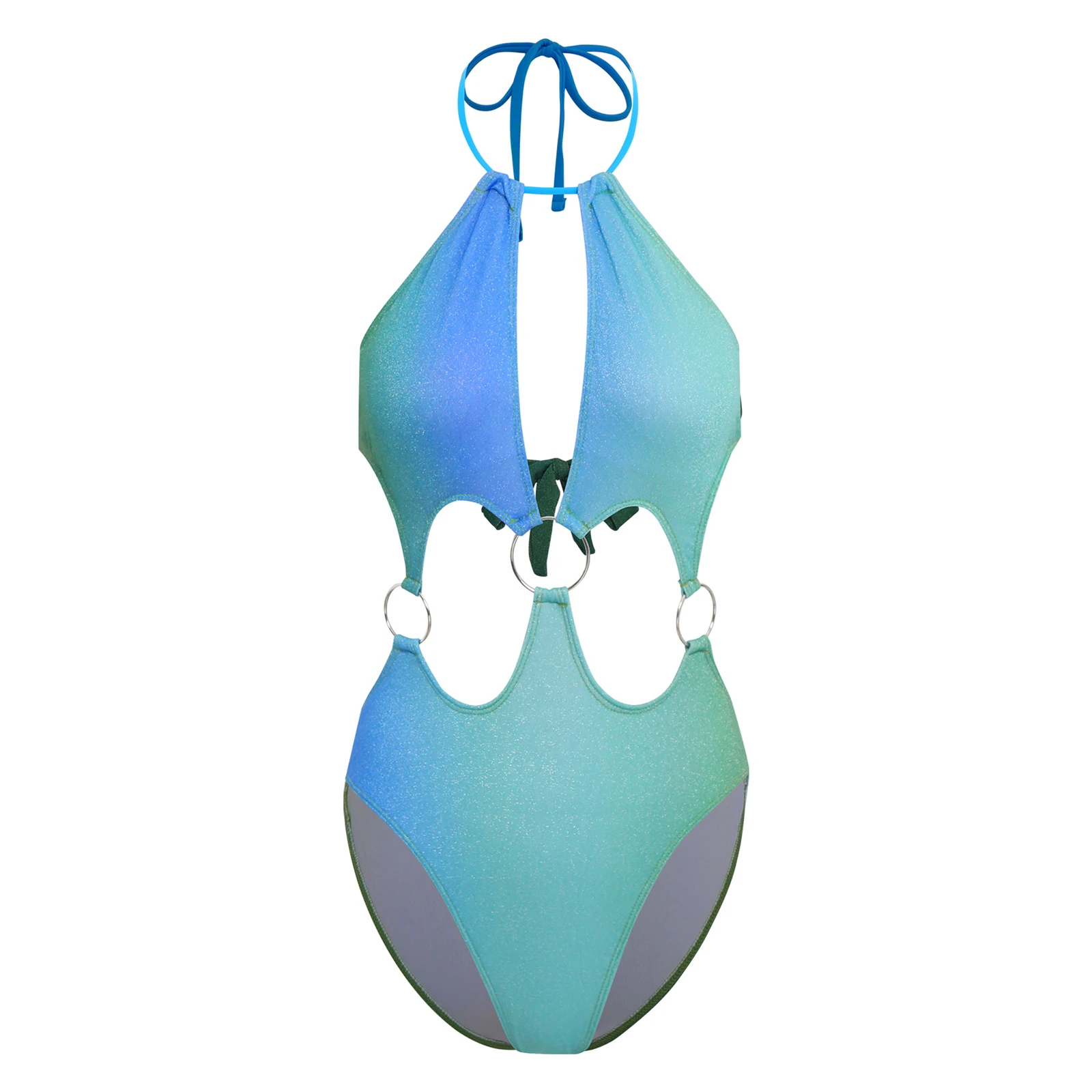 

Women's Swimsuit One-piece Bikini Swimwear Padded Backless Gradient Color Bodysuit Swimsuit Swimming Bathing Suit Beachwear