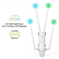 Wavlink High Power AC1200 Outdoor Waterproof Wireless WiFi Repeater AP/WiFi Router Dual Dand 5G Long Range Extender Antenna