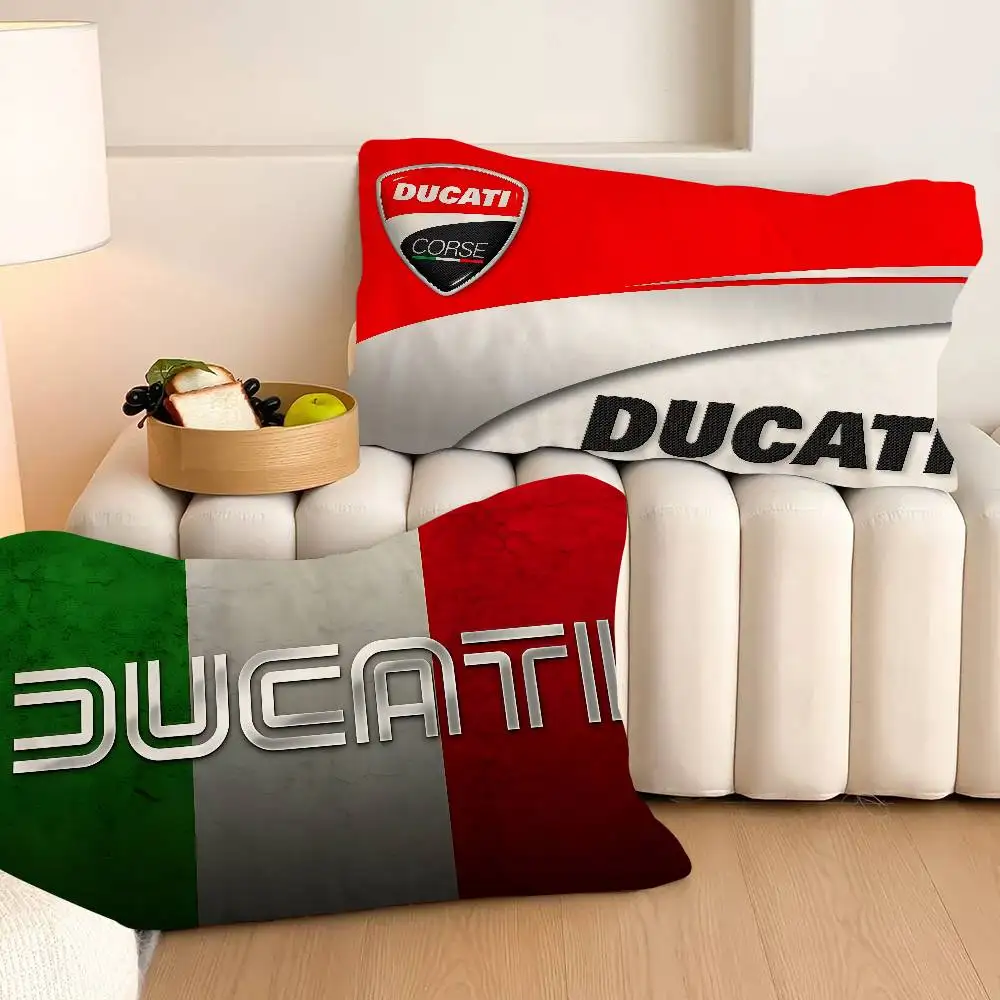 D-Ducati Motorrad-LOGO, schnell trocknender Polyester-Kissenbezug für erwachsene Frauen, ölbeständig, rutschfest, schweißabsorbierend, für den Heimgebrauch