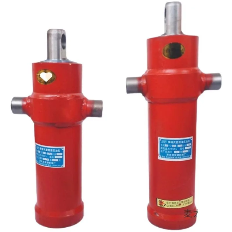 Martinetto telescopico multi-seezione unidirezionale con cilindro idraulico