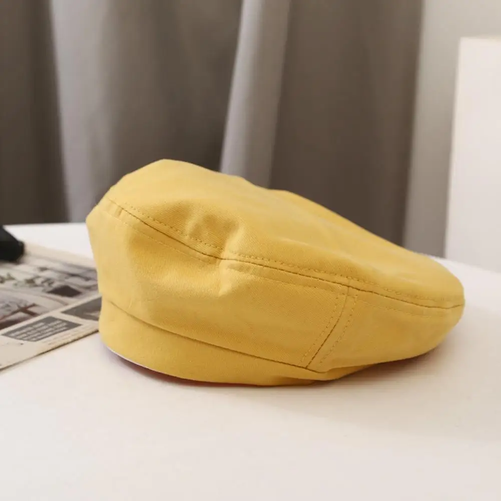 Cotton Women Berets Spring Hats Vintage French Plaid Top Cap Painter Hat Autumn Street Girls Octagonal Beret Caps