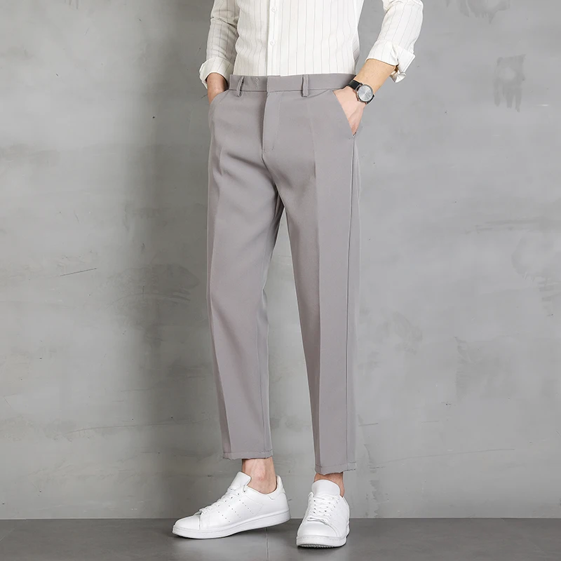 Pantalones informales de buena calidad para hombre, traje de negocios, moda Primavera Verano 232