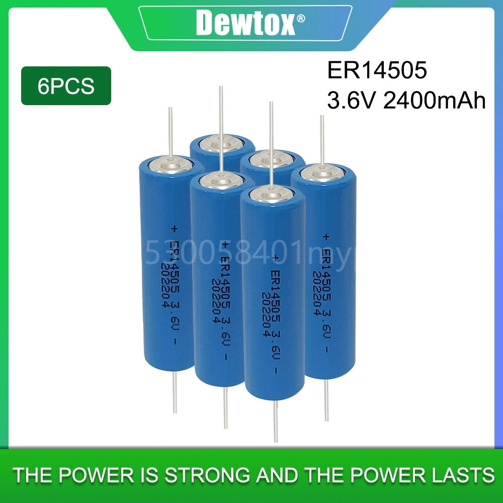 6 шт., литий-ионные батареи 3,6 В ER14505 14505 с штифтами для станков с ЧПУ, будильник, газовый измеритель, сенсорный экран, сменная батарея