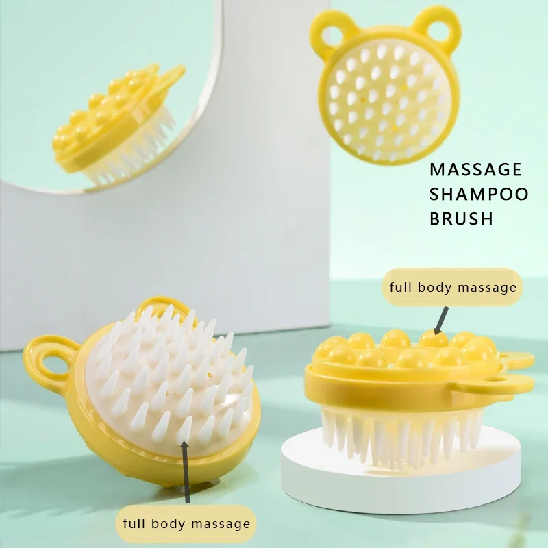 Massage Comb Round Scalp Massager Unfading Plastic Bathing Hair Scalp Comb Bathing Tool Head Skin Shampoo Brush Bathroom Product