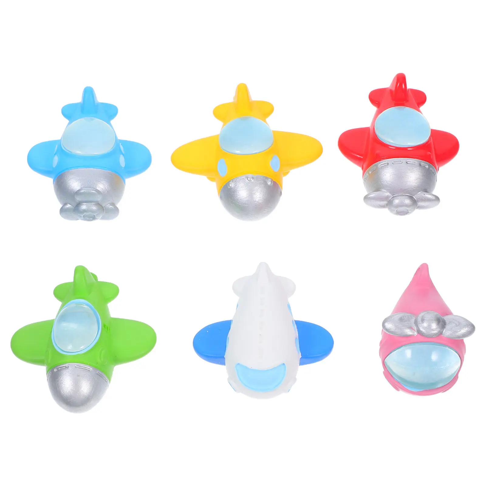 6Pcs Tiny Airplane Resin Ornaments Creative DIY Assembly Decor for Car Console Office Desk Home Tabletop Airplane Centerpieces