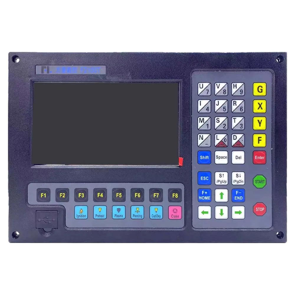 Baru F2100t V5.0 Pengendali Plasma Cnc Sistem Kontrol Mesin Pemotong Api Plasma 2 Sumbu + Badan Pengangkat Thc Jykb-100-dc24v-t3