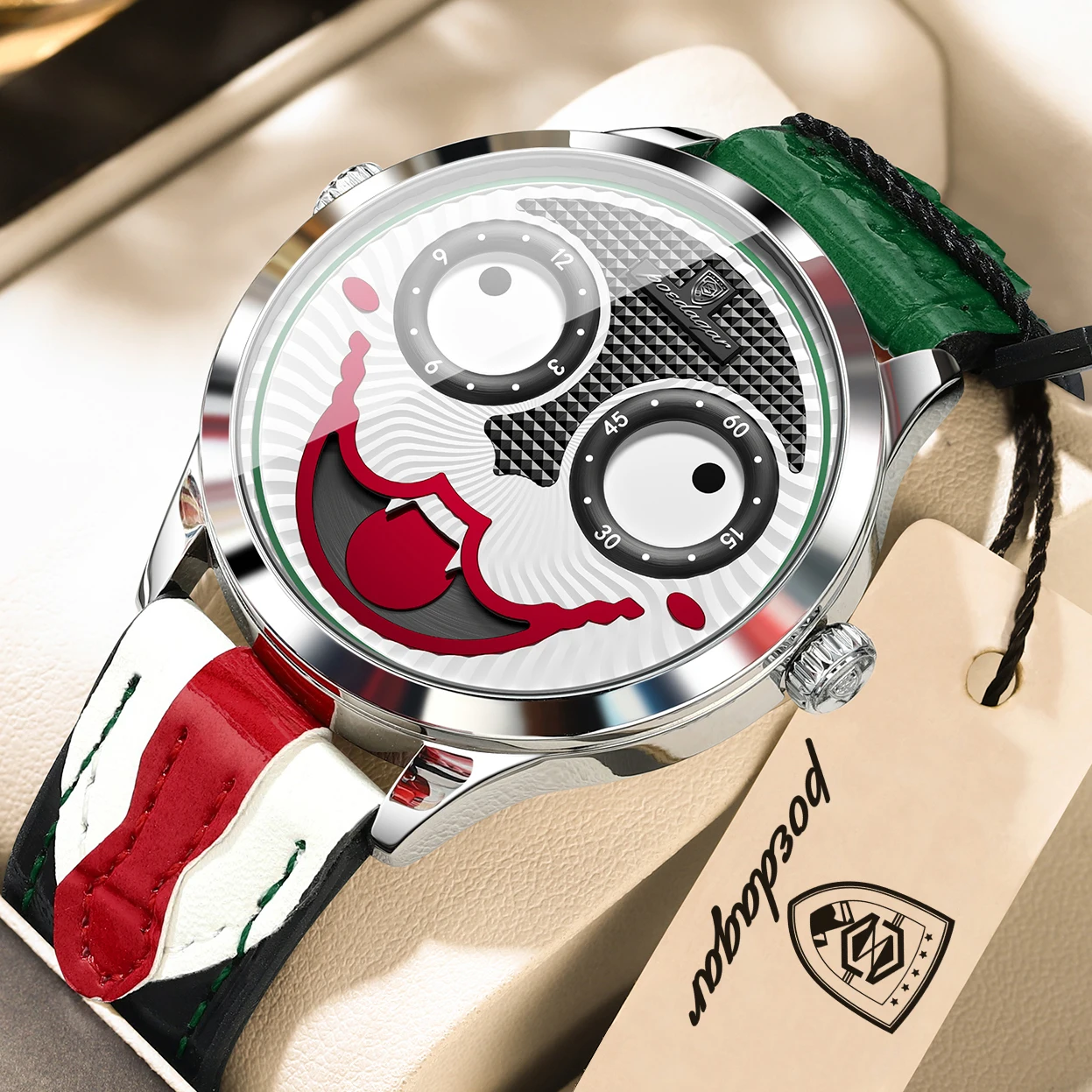 POEDAGAR Original Unique Watches For Man Waterproof High Quality Luxury Male Wristwatch Quartz Leather Fashion Men's Watch Reloj