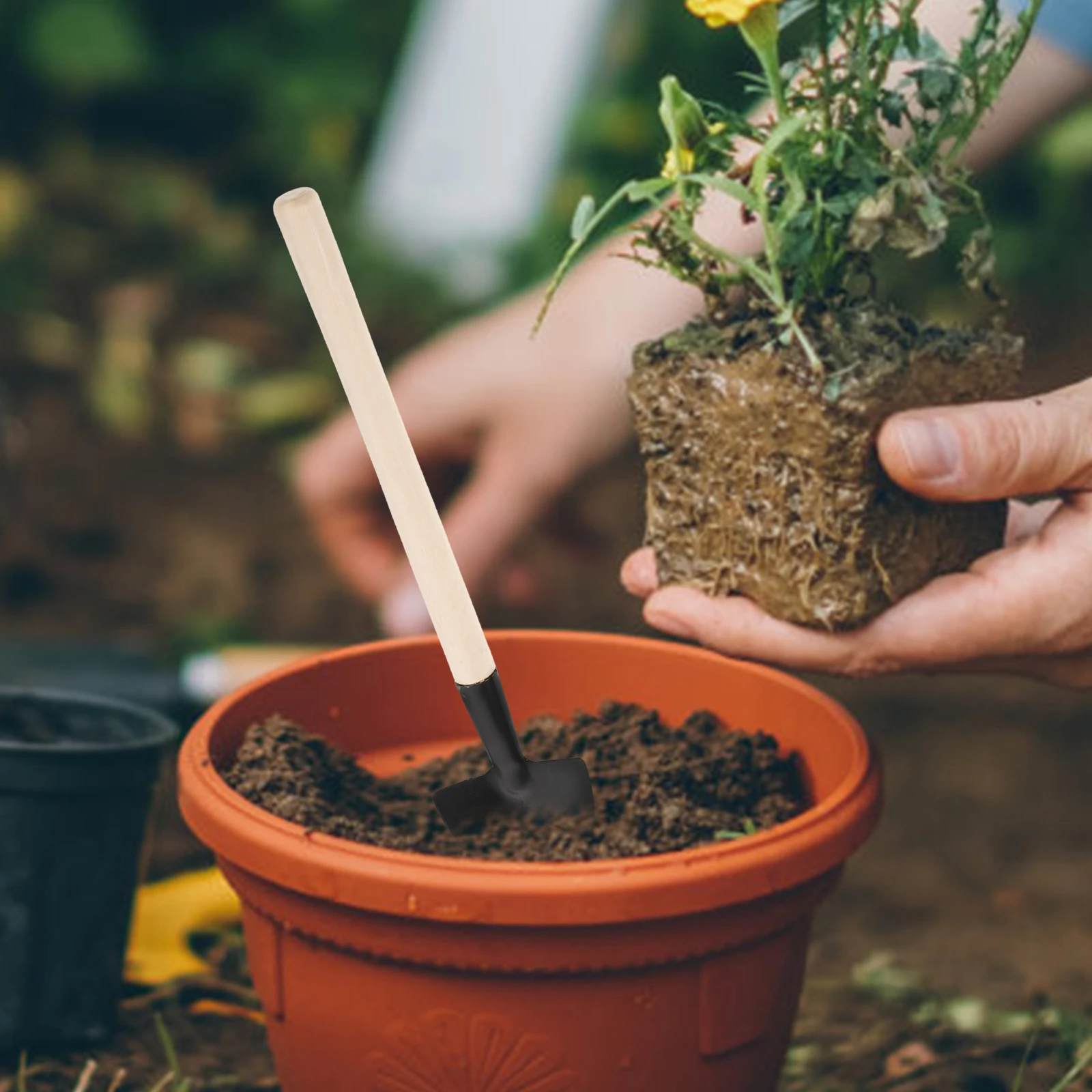 

9pcs Gardening Tools Stainless Steel Shovel Rake Trimmer Set Durable Compact Yard Garden Tool Set For Weeding Planting