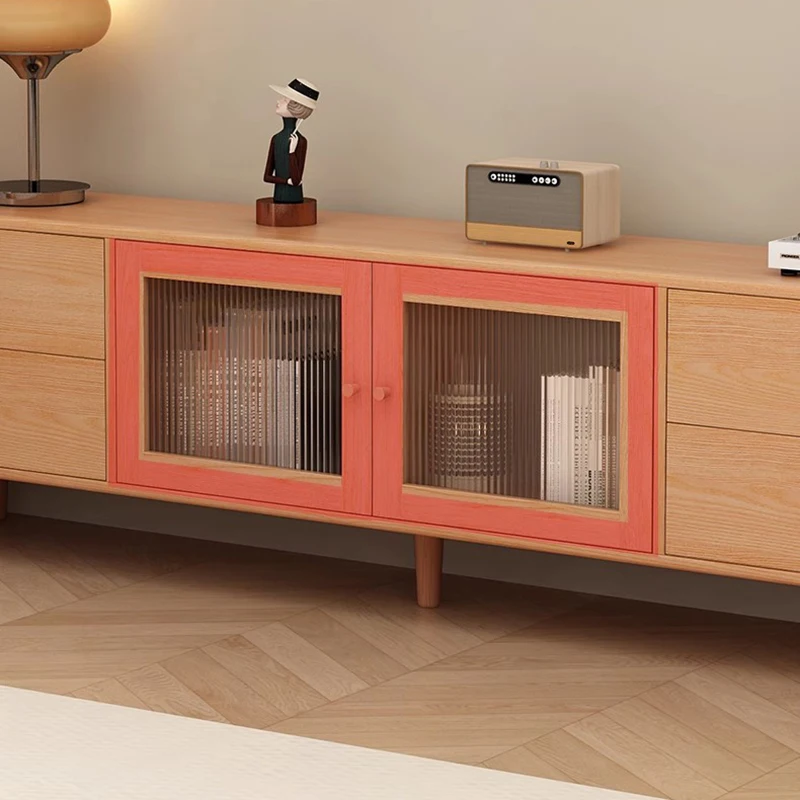 حامل تلفزيون جمالي فرنسي مع أدراج، حامل تلفزيون تجميل أنيق وحديث، أثاث غرفة المعيشة للتلفزيون في منتصف القرن #4