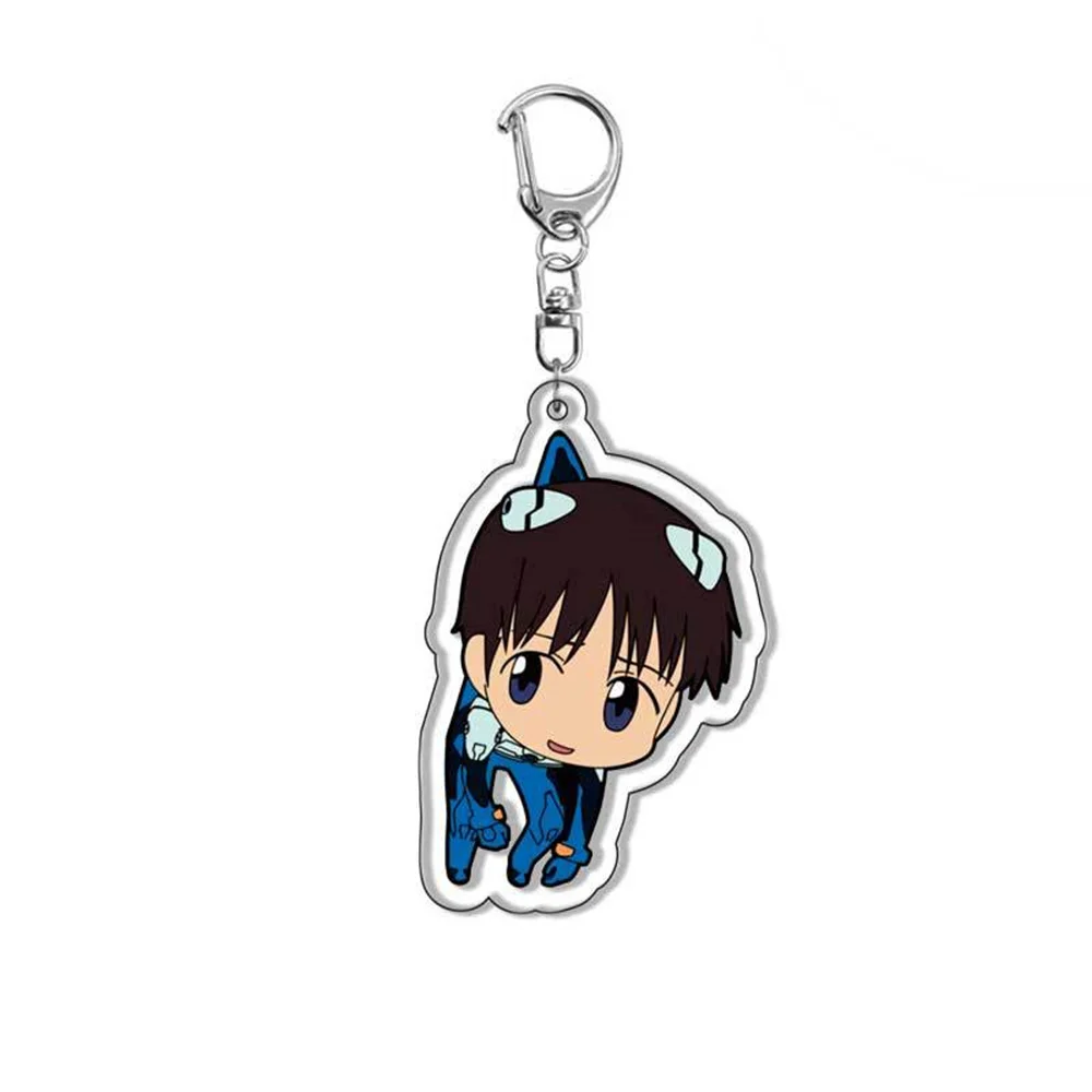 Hadiah kipas Anime, karakter HD EVA Ayanami Rei gantungan kunci akrilik Model Cosplay ornamen karakter seri 6cm