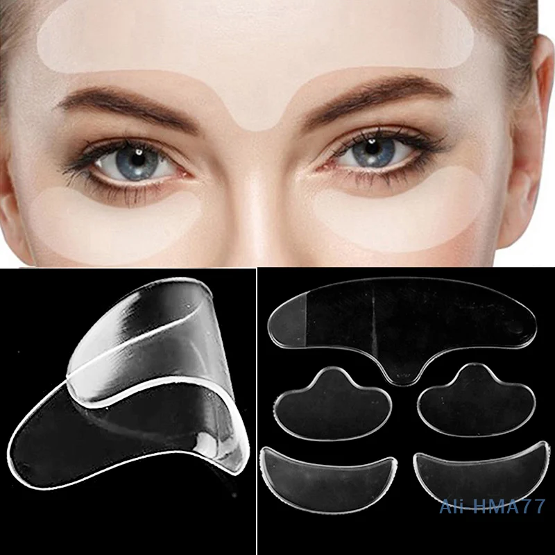 5/11/16/18Pcs Face Forehead Neck Eye Anti Wrinkle Aging Care Sticker Pad Patch Reusable Silicone Patches Skin Lifting Tool