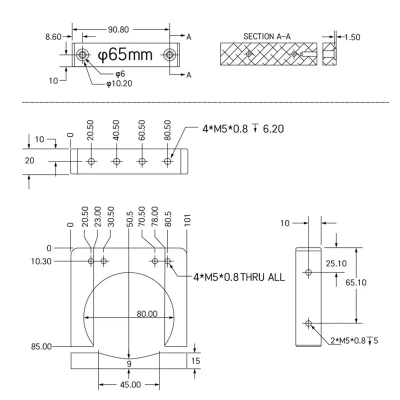 2-pcs-cnc-engraving-machine-diameter-65mm-spindle-motor-fixture-aluminum-support-mounting-base-brack