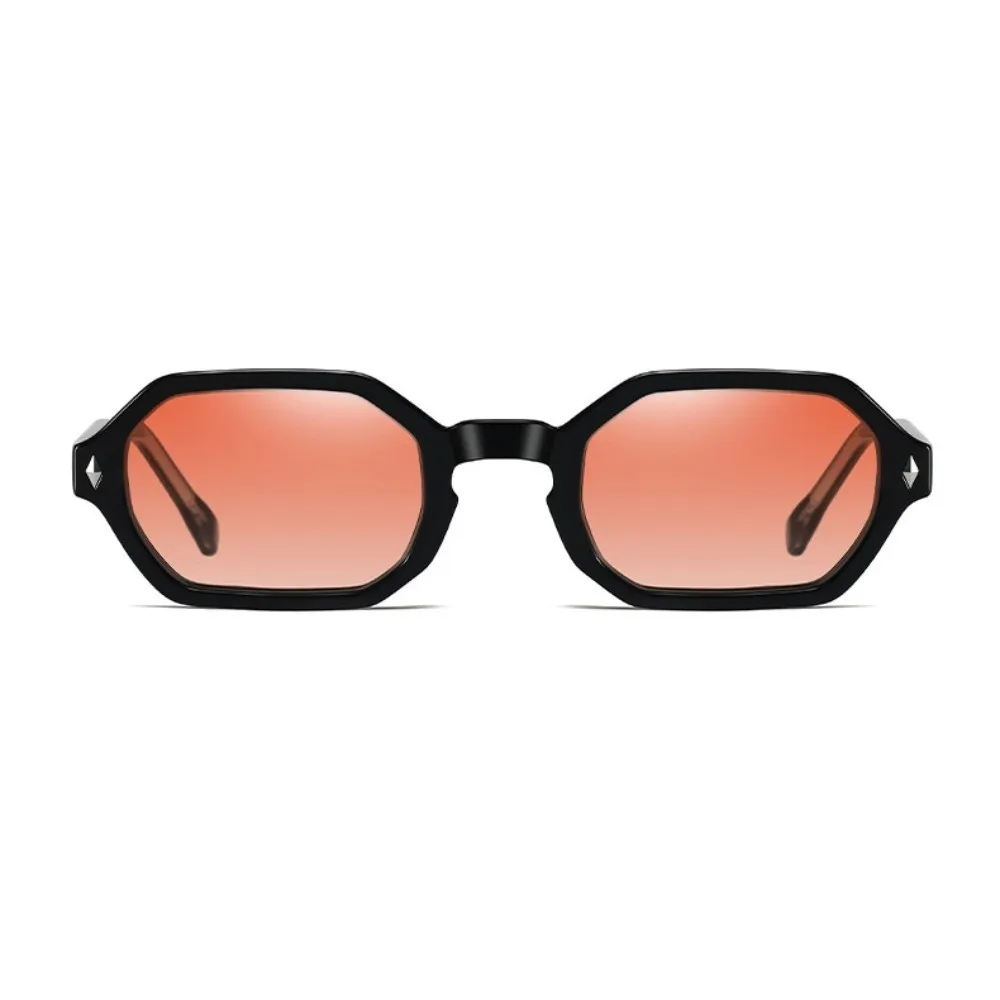 متعدد الألوان إطار مربع صغير نظارات شمسية الضوء الأزرق حجب خفيفة الوزن مضلع النظارات الشمسية خمر أزياء الرجال UV400 نظارات