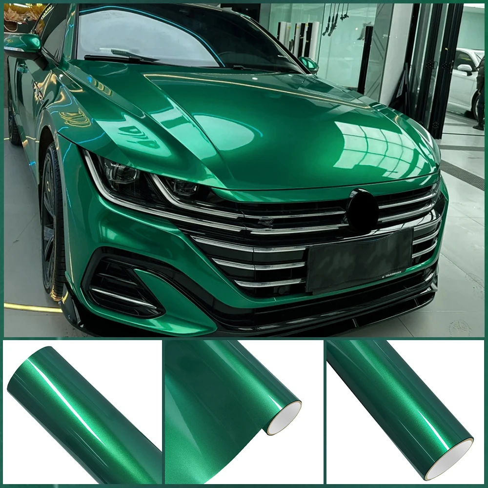 

Glossy Isle of Man Green Metallice PET Wrap Vinyl Film Car Body Protective Cover Sticker Color Decal Auto Decoration Accessories
