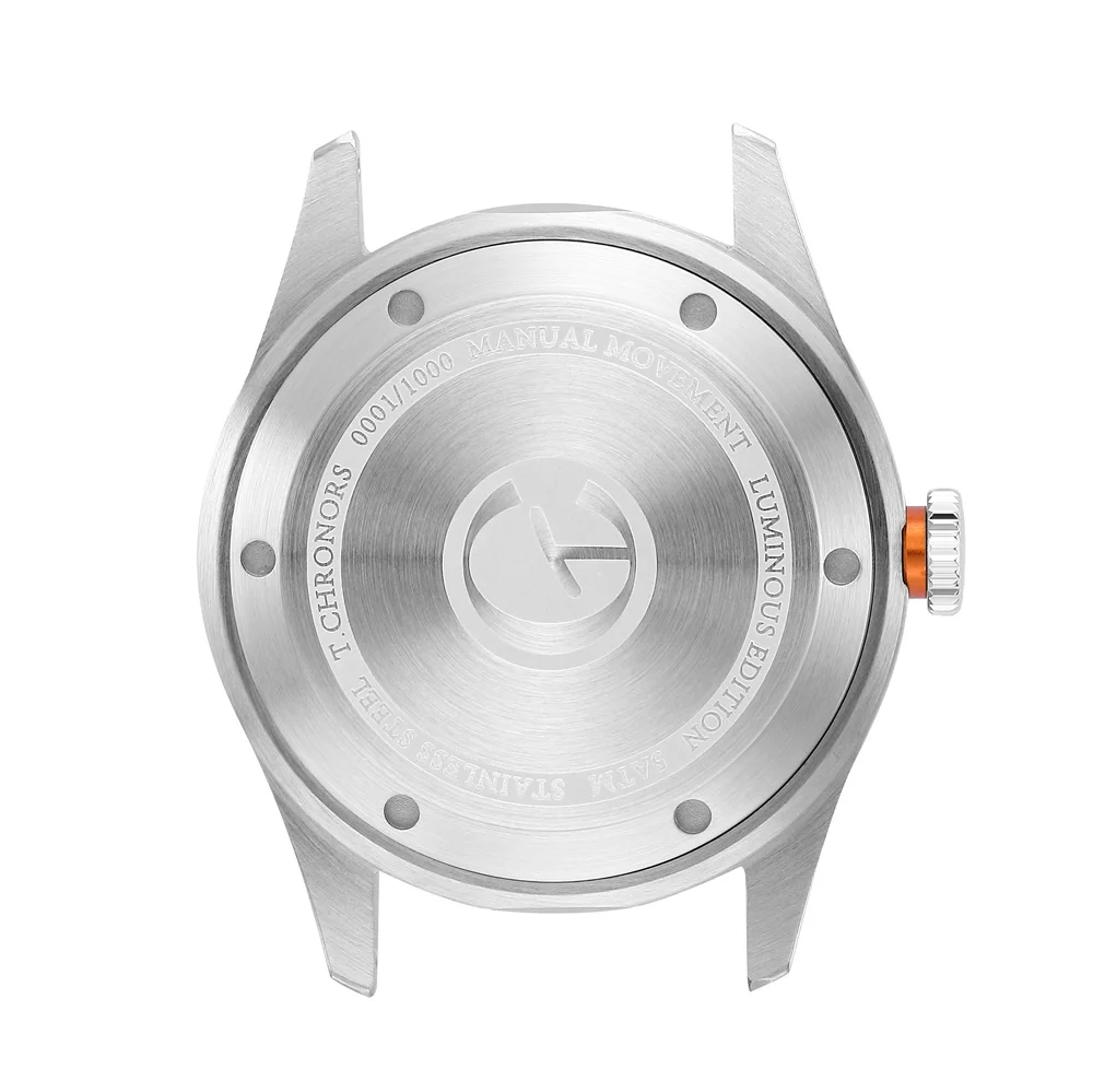 SEAKOSS T.Choronors 5Bar Super Luminous 38.5MM Mechanical Watch for Men Rsz1 Manual Winding High Arch Mineral Glass Wristwatch