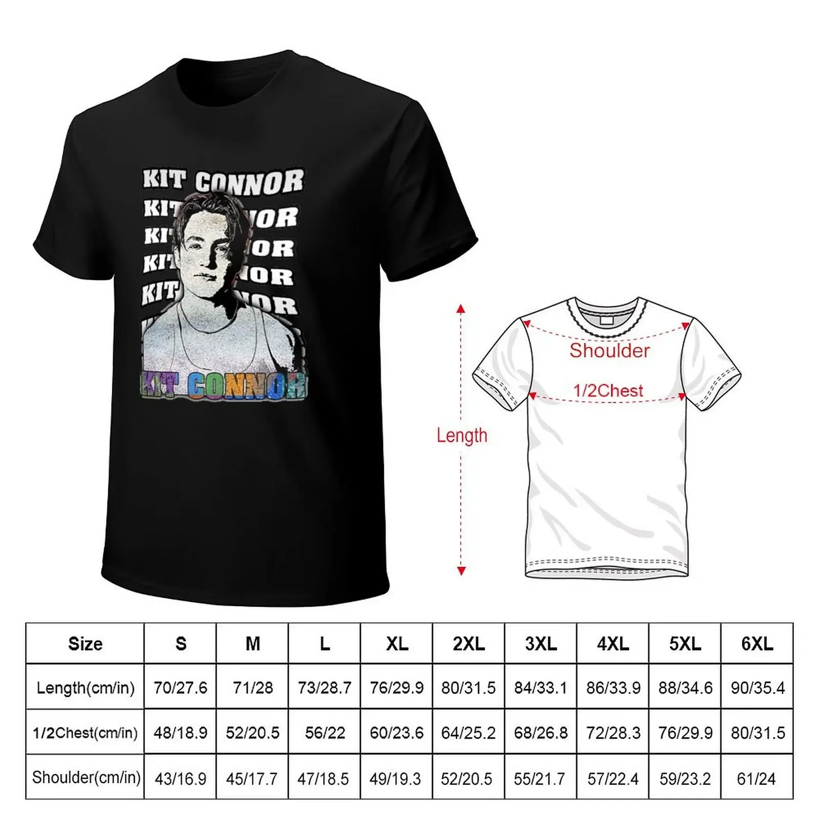 Kit Connor a Kit Connor T-Shirt essential t shirt summer tops boys animal print blacks mens plain t shirts