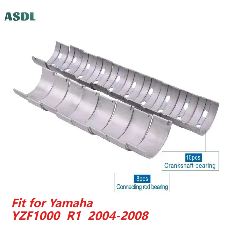 

34mm Motorcycle Engine Crankshaft Tile and Connecting Con Rod Bearing For Yamaha YZF1000 YZF 1000 R1 2004 2005 2006 2007 2008