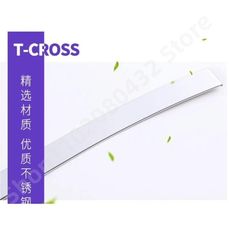 High-quality stainless steel Rear Trunk Trim Bezel Molding Styling For VW Volkswagen T-CROSS 2019-2023