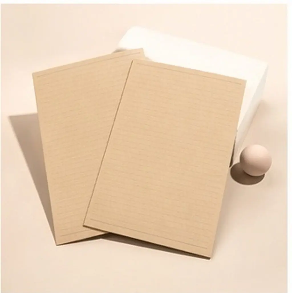 50Sheets Vintage Letter Paper Kraft Retro Lined Stationery Paper for Writing Letters Handwriting Calligraphy Valentine Notes