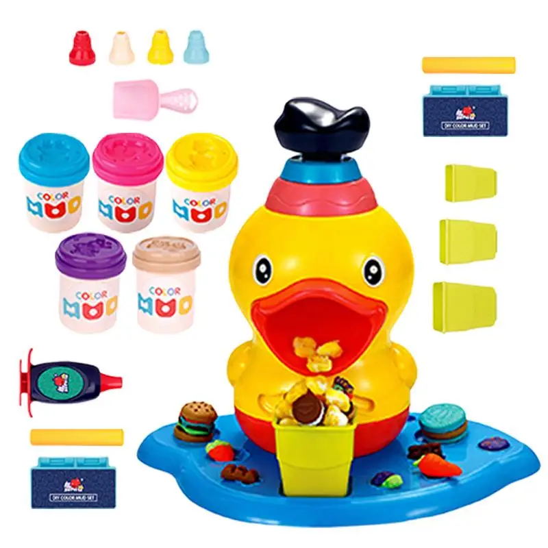 Color Dough Toy Modeling Clay Dough Tools Modeling Clay Dough Tools Noodle Maker Fun Cartoon Duck Colorful Dough Toys For Kids 3