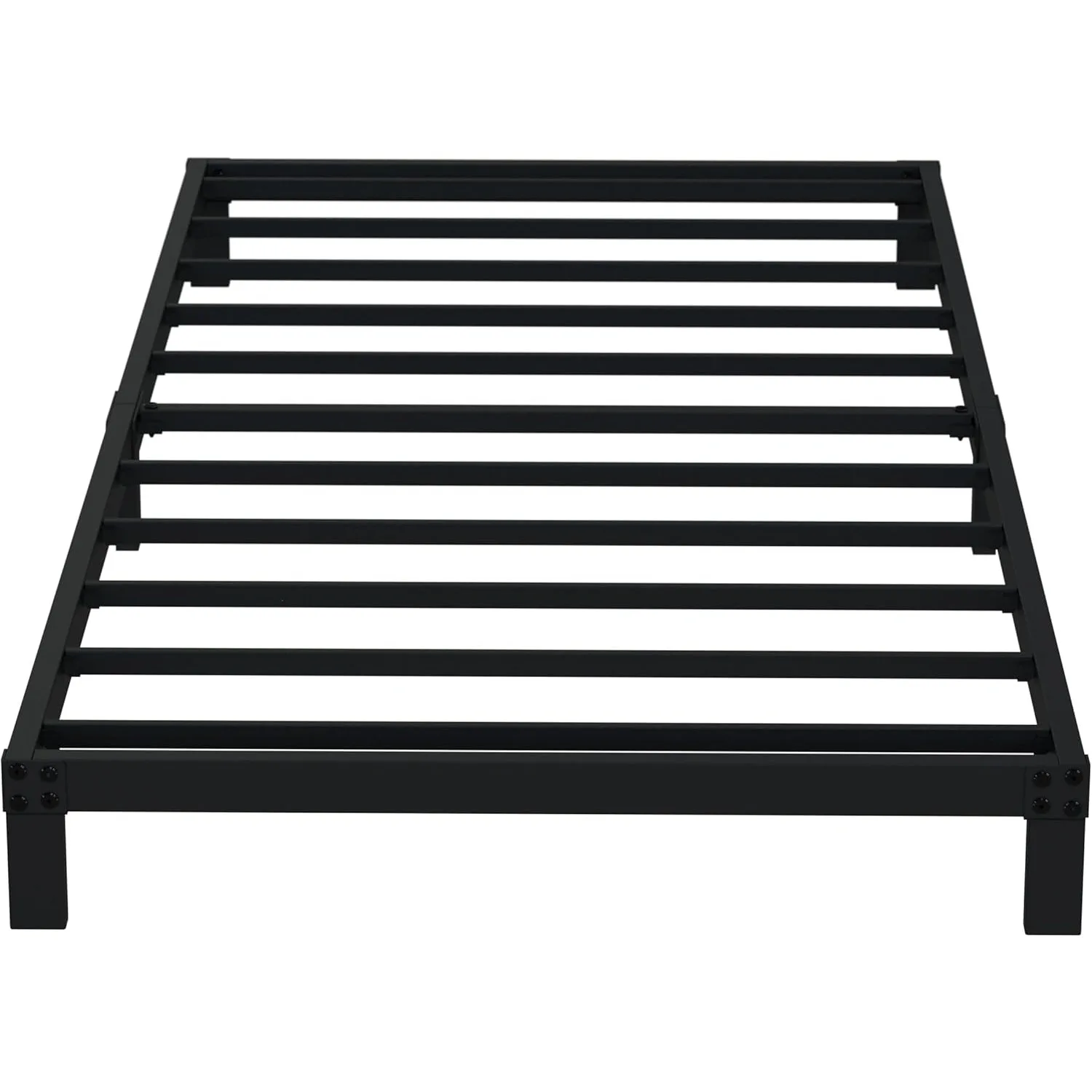 

6 Inch Twin Bed Frames No Box Spring Needed, Heavy Duty Metal Tin Platform Bed Frame, Noise Free, Easy Assembly, Black