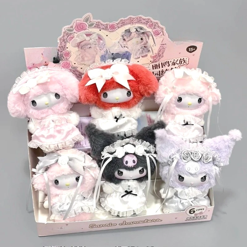 

Sanrio Characters Rose Garden Series Vinyl Face Blind Box Cute Anime Doll Kuromi Mystery Box Surprise Bag My Melody Doll Toy New