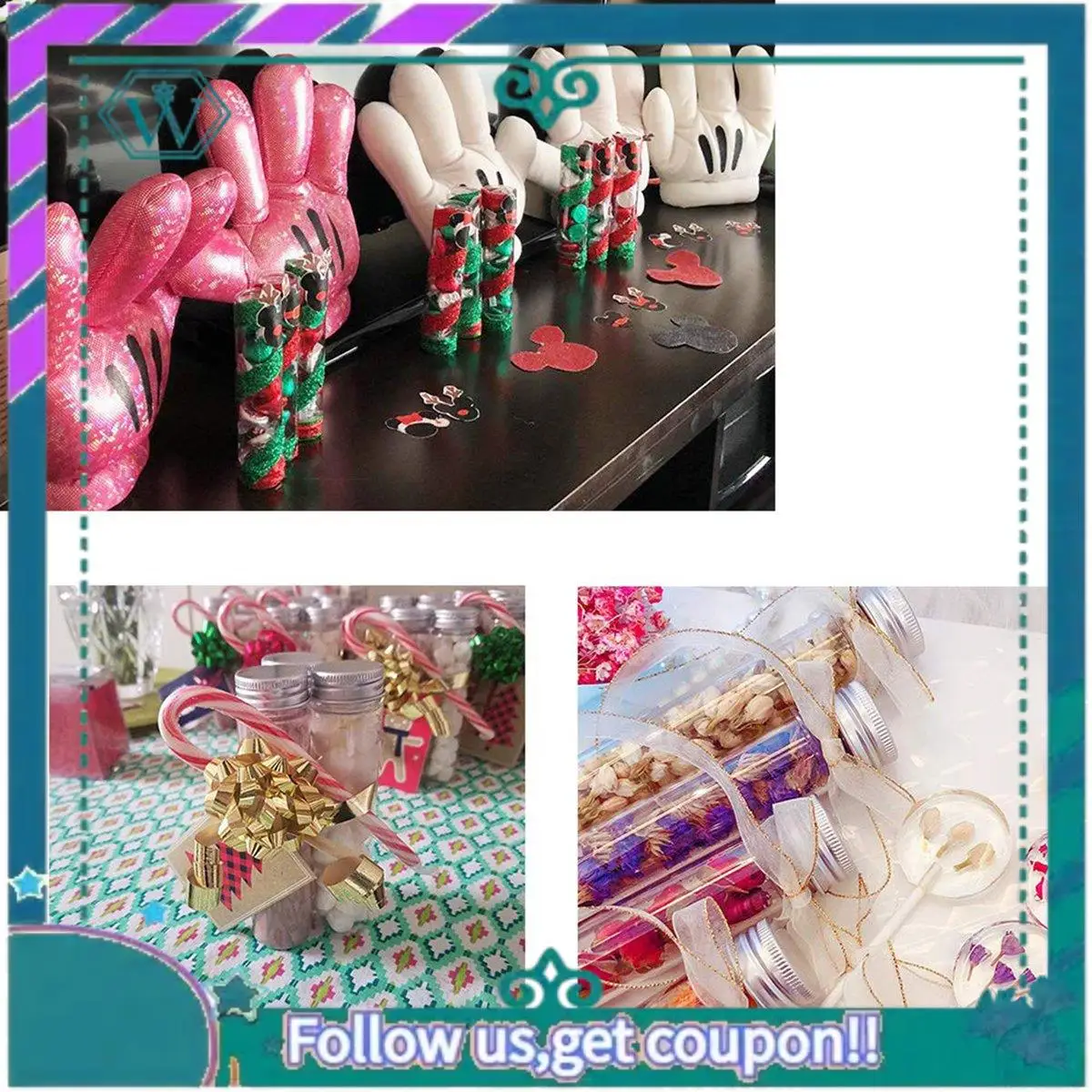 A75Q-15Pcs 110Ml Plastic Test Tube,Clear Flat Test Tubes,Plastic Test Tubes With Screw Caps For Candy,Beans,Party Decor