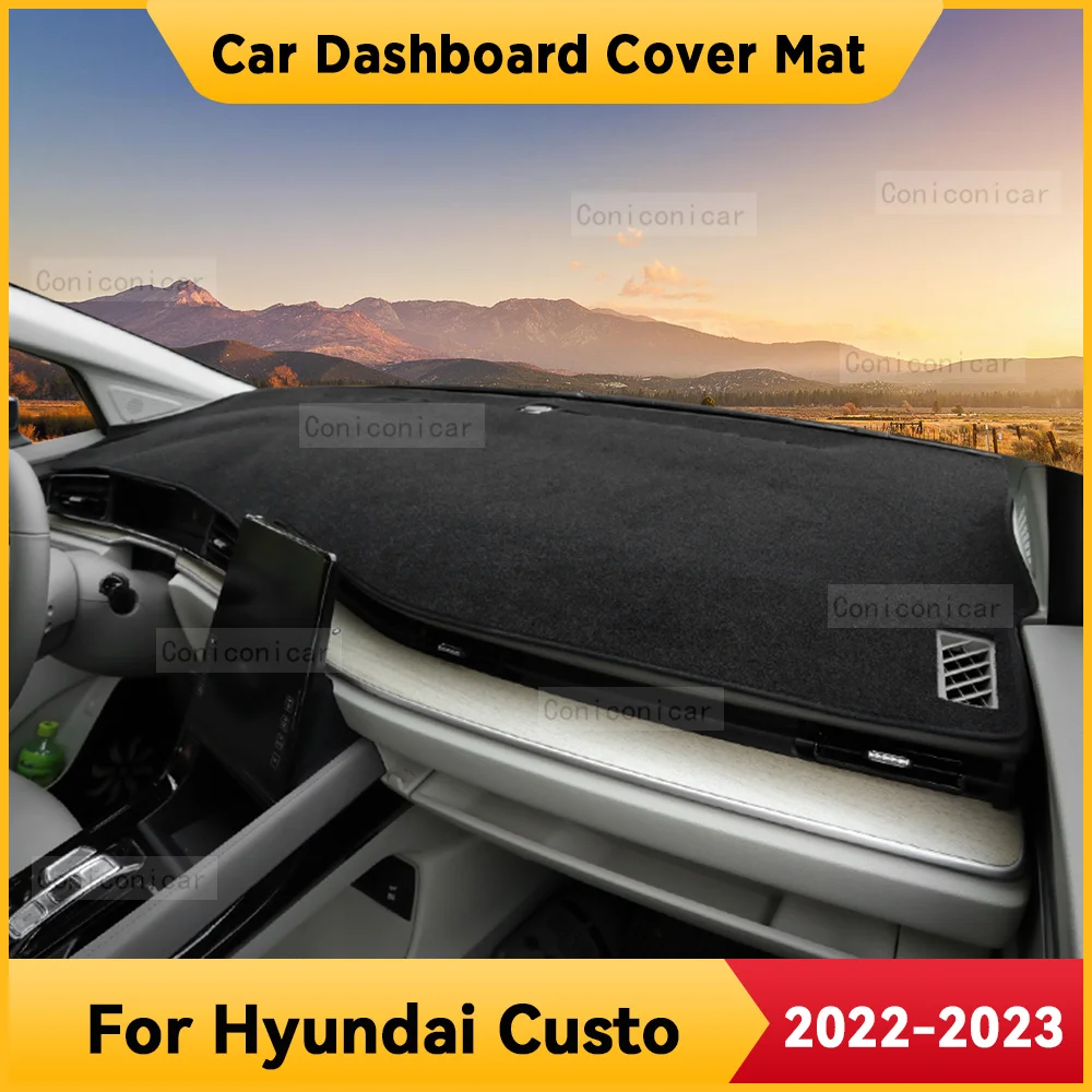 

For Hyundai CUSTO 2022 2023 Car Dashboard Cover Mat Non-slip Sun Shade Cushion Protective DashMat Pad Interior Accessories