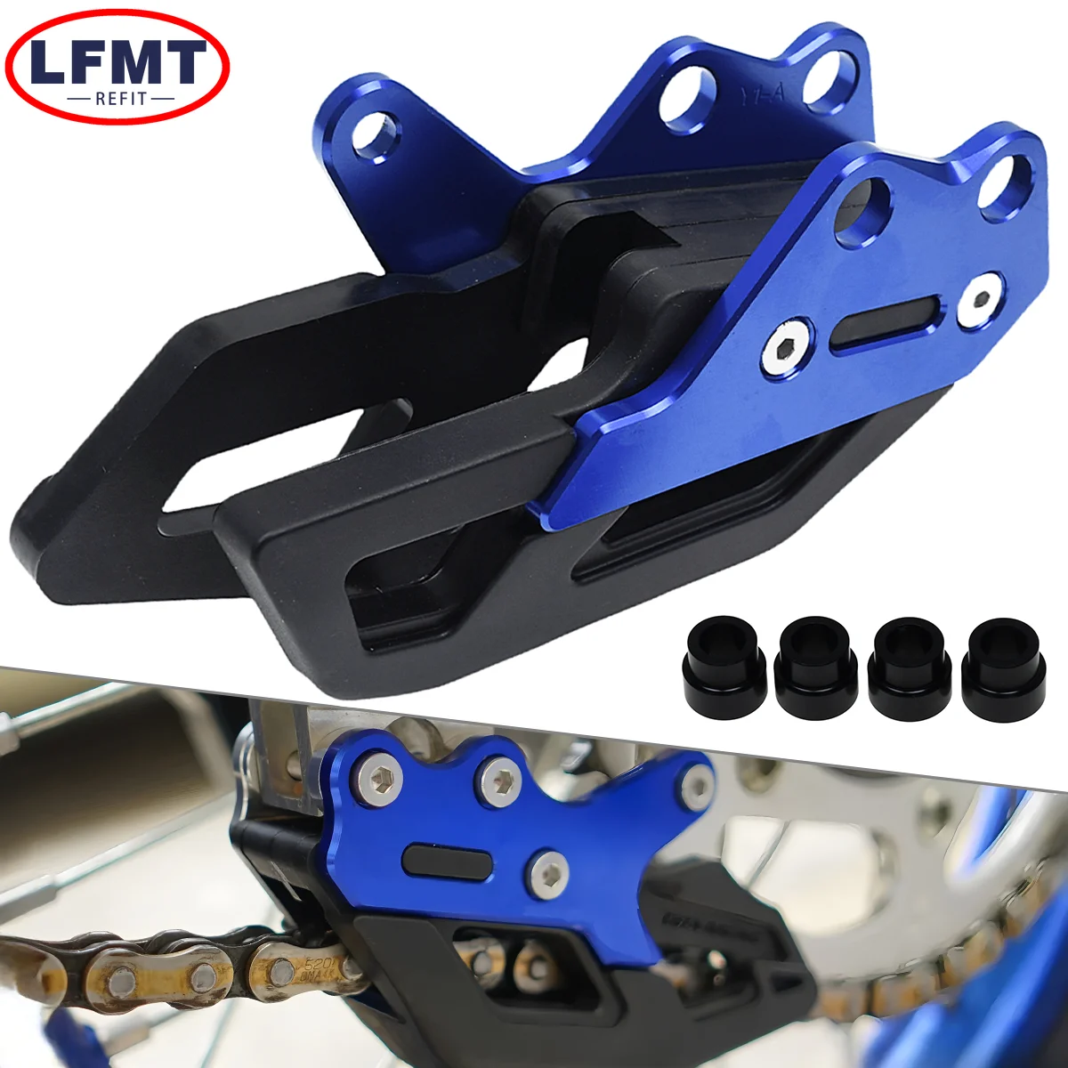 Motocross CNC Chain Guide Guard For YAMAHA YZ125 250 YZ250F 450F YZ125X 250X YZ250FX 450FX WR250F WR450F Motorcycle Accessories