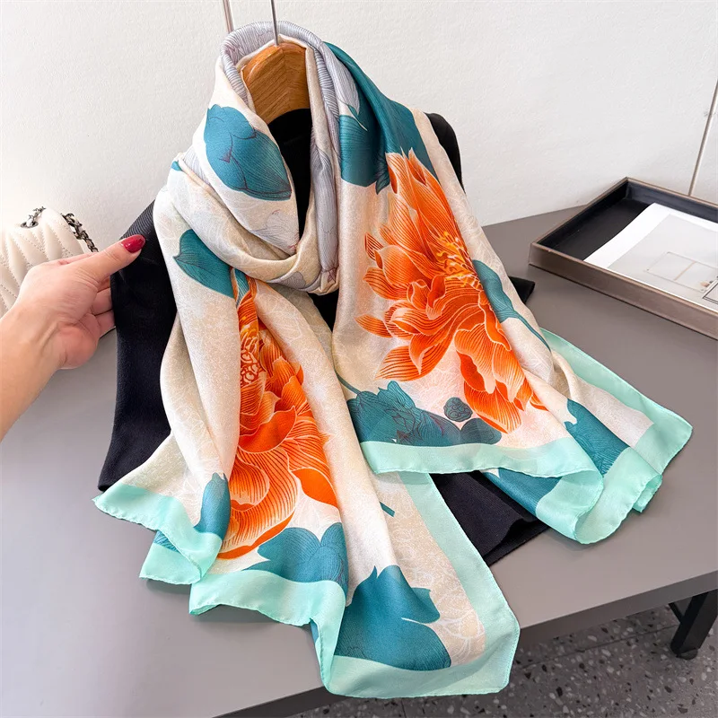 

Роскошный брендовый женский шарф, мусульманский хиджаб, высокое качество, женская шаль, повязка на голову, шарф с цветочным узором пейсли для женщин, пляжный шелковый шарф, бандана