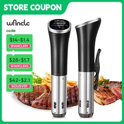 Wancle Vacuum Sous Vide Cooker IPX7 Waterproof Heater Immersion Circulator Slow Cooker with Digital Display Reservation Function