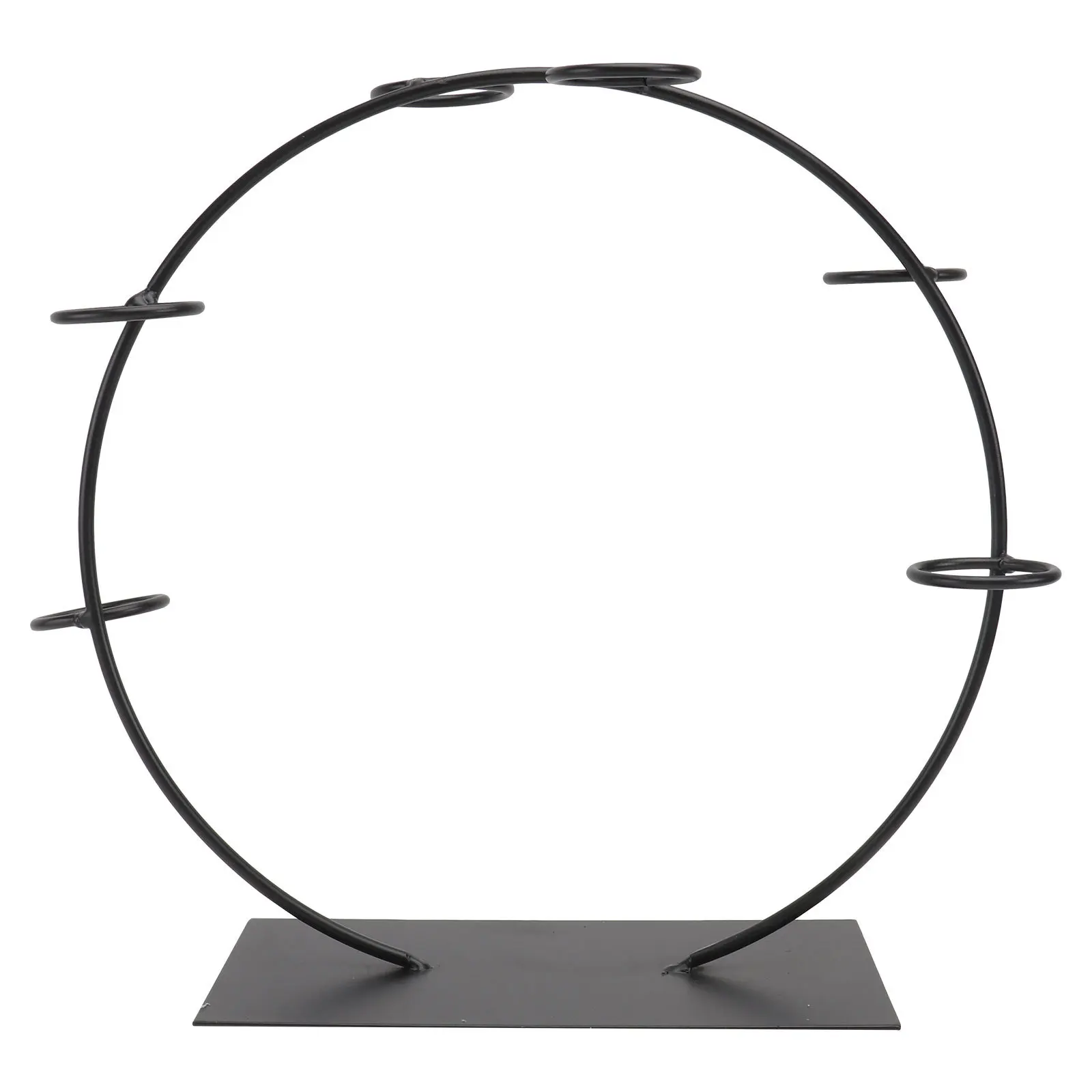 1 قطعة طاولة الحلوى الزفاف الحديد رف شاشة 6-فتحة الآيس كريم مخروط أسود قاعدة مستقرة تصميم أنيق لسوق الحفلات