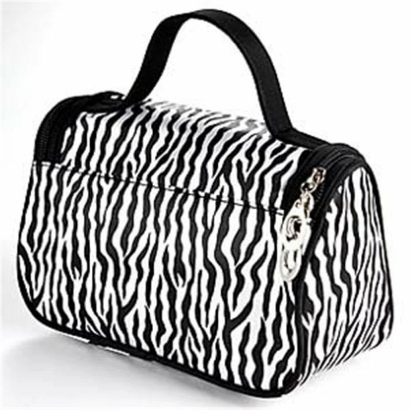 Travel Pouch Toiletry Wash Organizer Portable Zebra Cosmetic Bag Makeup Case