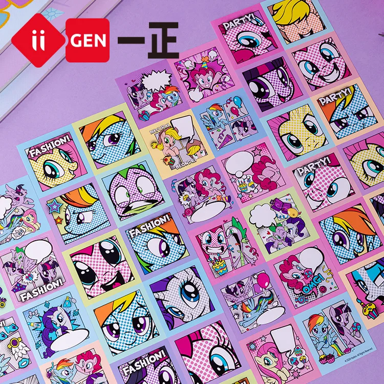 20pcs Cartoon My Little Pony Sticker Pack Miniso Stationery Stickers Children'S Cartoon Anime Hand Account Sticker Pack Material