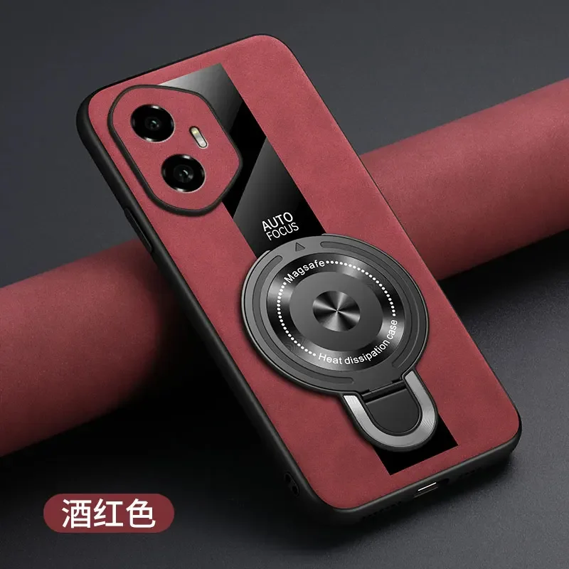 Luxury PU Leather case For Honor 200 Pro Case Magnetic  Bracket Back Cover