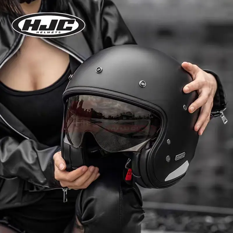 HJC V31 Мотоциклетный шлем из стекловолокна Половина мотоциклетного шлема Cascos para moto Capacete Casco moto DOT Сертификация ECE HJC V31 Мотоциклетный шлем из стекловолокна Половина мотоциклетного шлема Cascos para moto Capacete Casco moto DOT Сертификация ECE