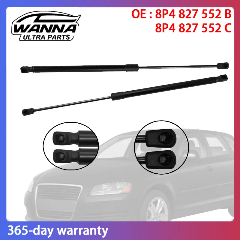 

OE 8P4827552B 8P4827552C Rear Tailgate Boot Gas Struts Liftgate With Power Gate Gas Springs for 2004-2013 Audi A3 8PA Sportback