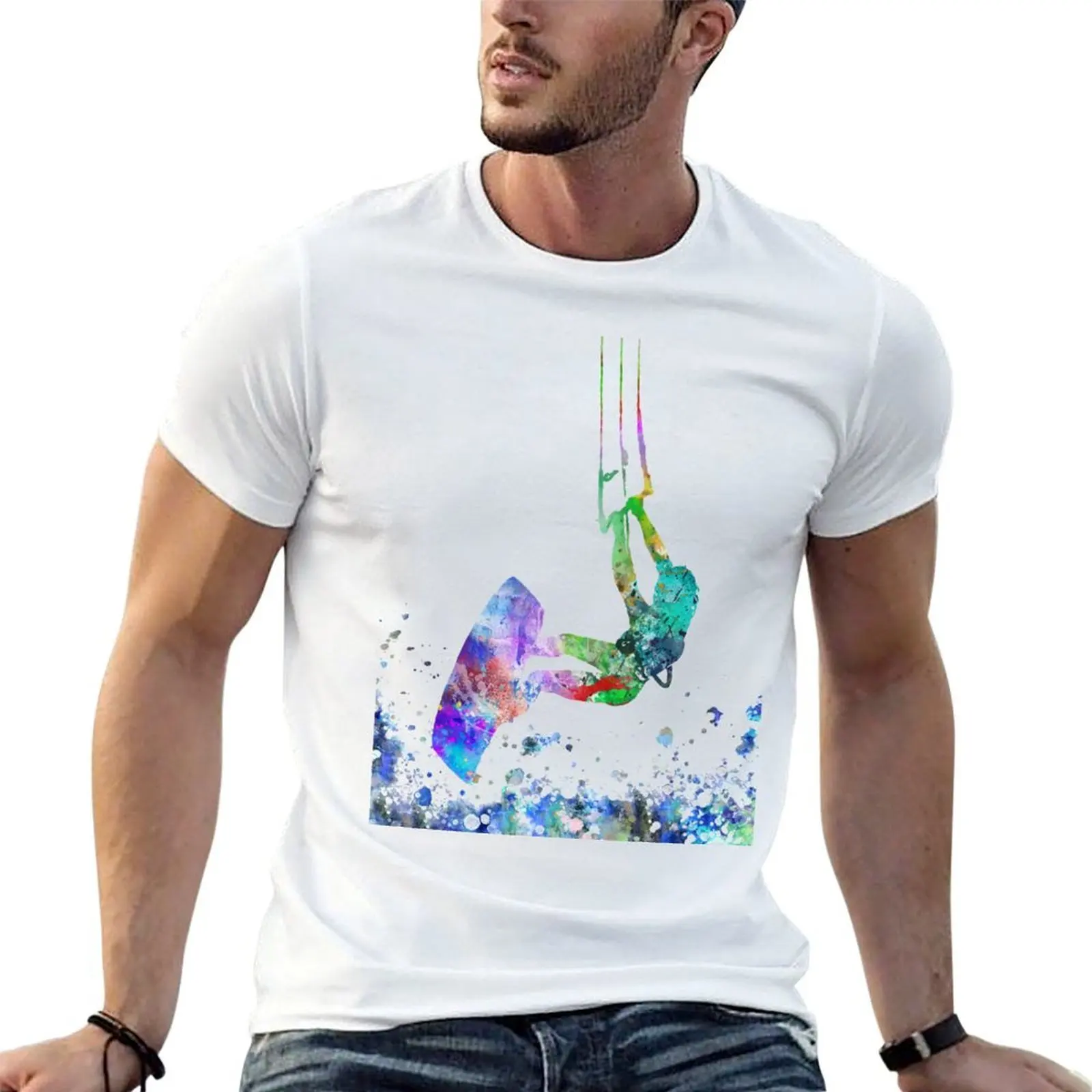 

Kitesurfing T-Shirt anime t shirts oversize man t shirts for men casual T-Shirt