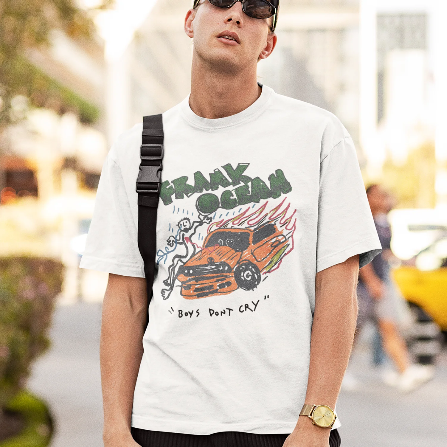 Frank O-ocean Blonde T Shirts Accessories Men Women Pure Cotton Crazy Frank Boys Don\'t Cry Tee Shirt Clothing Plus Size