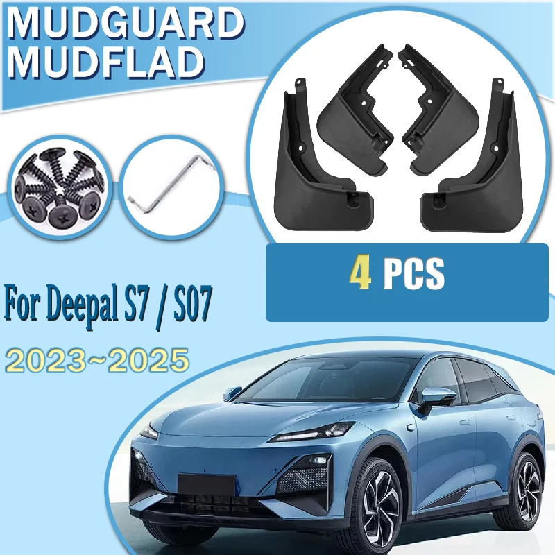

For Deepal S7 S07 2023 2024 2025 4PCS Car Rear Set Splash Guards Front Rear Fenders Mud Guard Splash Mudguard Auto Accessories