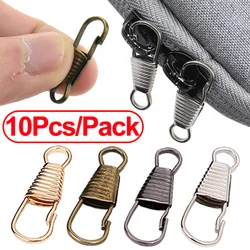 Metal Zippers Slider Small Clasp DIY Sewing Kit Replacement Broken Buckles Zipper Puller Head Suitcase Coat Zipper Pull Tab