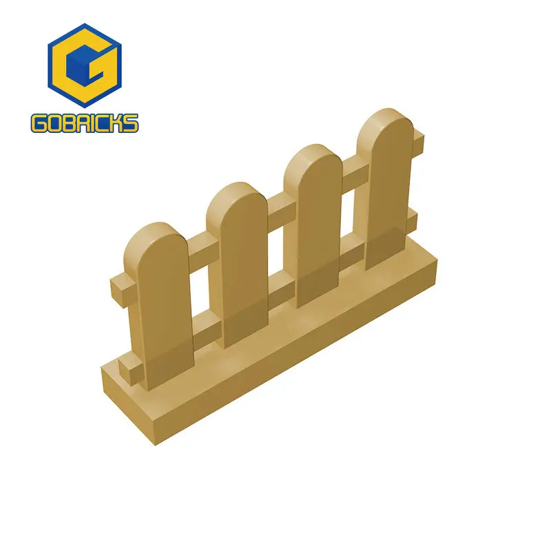 Gobricks 10pcs MOC Brick Parts 33303 Picket Fence 1 x 4 x 2 Paled Compatible Building Block Particle DIY Kid Puzzle Toy Gift